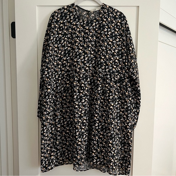 Zara - Floral Babydoll Mini Dress - Picture 4 of 4